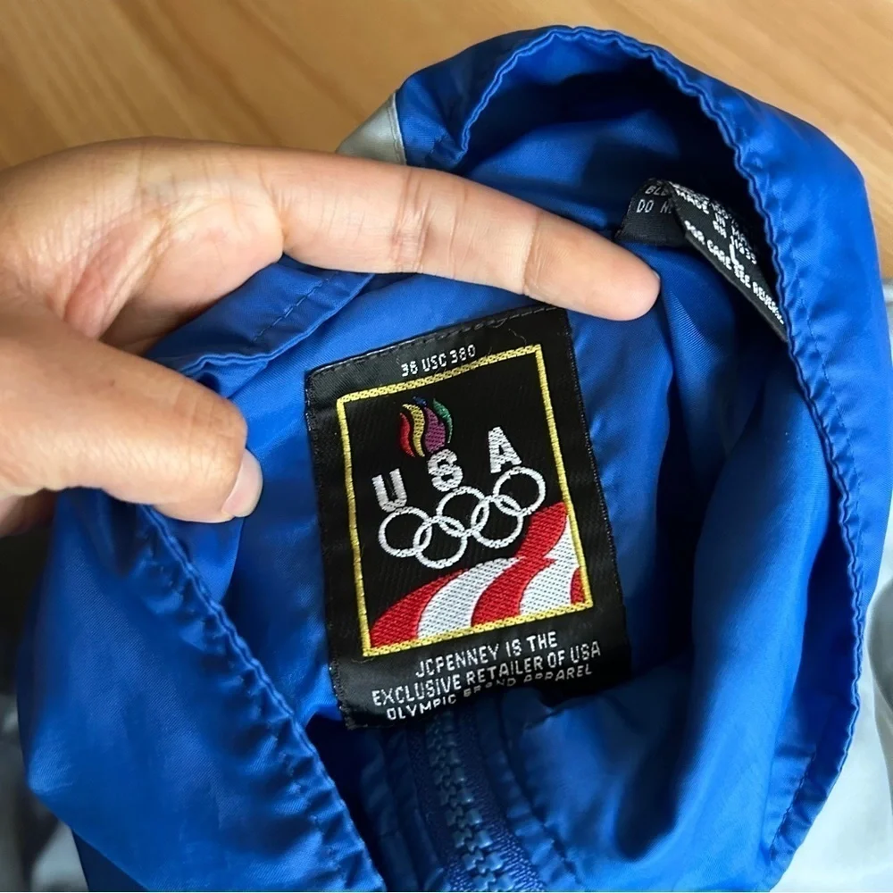 Vintage TEAM USA Colorblock Windbreaker Jacket Large